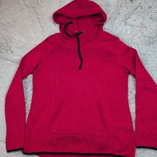 Danskin Sweatshirt Womens L Red Hoodie Athletic Casual Comfy Thumb Hole Cozy