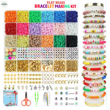 Clay Beads Bracelet Making Kit 5100 Pcs Jewelry Crafts Girls Ages 8-12