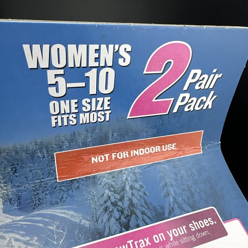NEU DAMEN SNOW-TRAX 2 PAAR ICE TRACTION STRETCH PASSFORM GRÖSSE 5-10 FÜR SCHUHE STIEFEL - Bild 12 von 12
