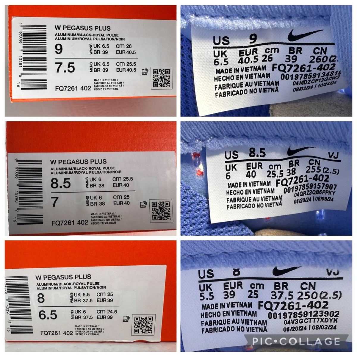 箱 Nike Pegasus Plus Aluminum Ice Blue Sneakers FQ7261-402 Womens