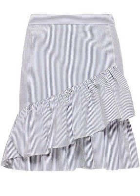 Esprit Rock, Gr. S, blau weiss, gestreift, Volants, Neu