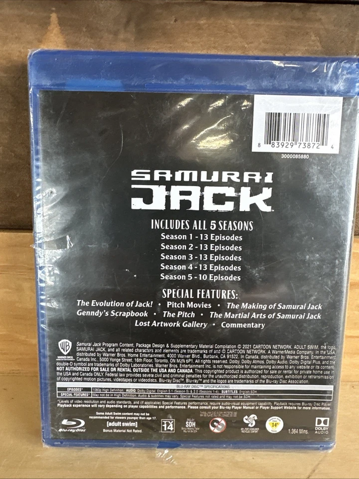 Samurai Jack: The Complete Series (Blu-ray) Adult Swim - NEW & SEALED - Image 2 of 4