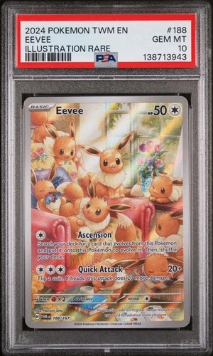 2024 Pokemon Twilight Masquerade Eevee #188/167 PSA 10 GEM MINT