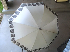 GOTH COFFIN CASKET FUNERAL CEMETERY HALLOWEEN FULL SIZE UMBRELLA GRAY W/BLACK