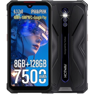HOTWAV Cyber9 Pro Outdoor Handy Face ID 8GB+128GB 7500mAh 6,3 Zoll Smartphone