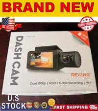 Rexing V3C Dual Camera Front and Inside Cabin Full HD 1080p Dash Cam with WiFi