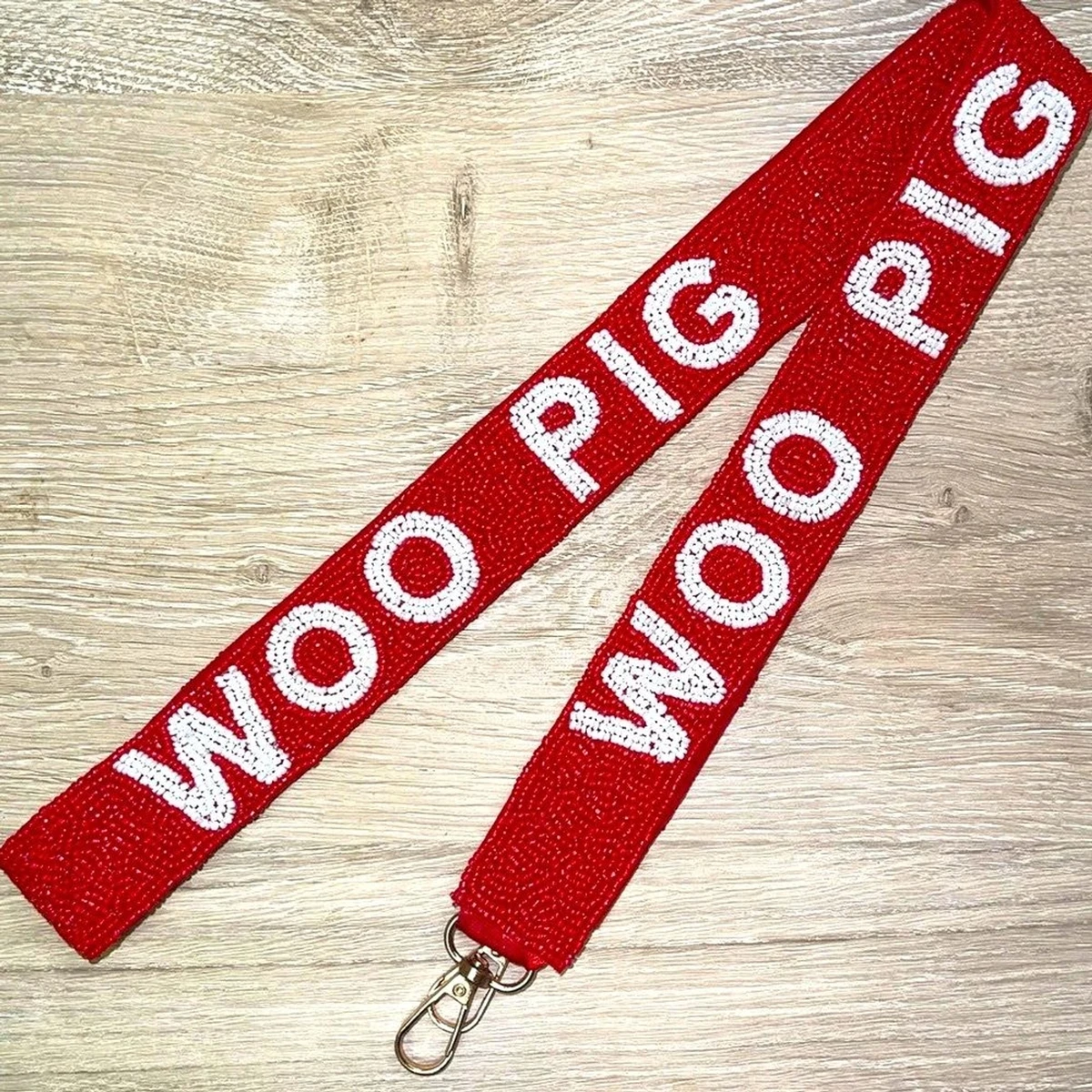 Woo Pig Beaded Purse Strap