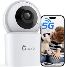 3K 5MP Security Camera Indoor,Baby Monitor Camera for Home Security with 360 ...