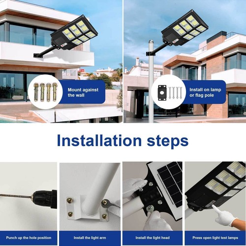 600W Solar Street Light Outdoor LED Solar Flood Light Dusk to Dawn Motion Sensor - Picture 10 of 12