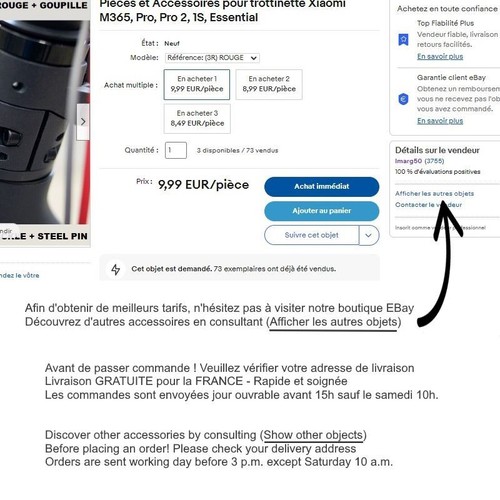 Ersatzteile und Zubehör Roller Xiaomi M365, Pro, 2, 1S, Essential - Bild 50 von 71