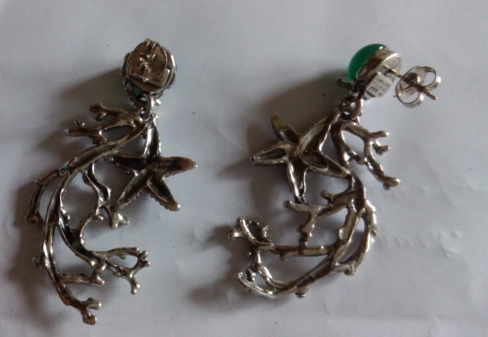 Giovanni Raspini orecchini Reef agata verde - Immagine 3 di 4