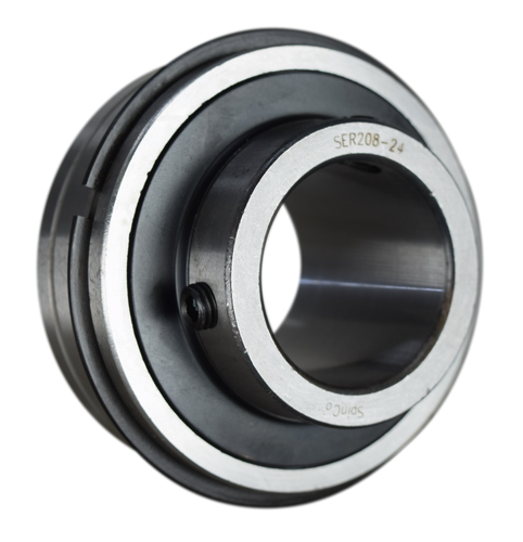 1-1/2" Insert Ball Bearing With Snap Ring SER208-24, ER-24, VER-224 SpinCo - Afbeelding 1 van 6