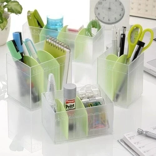 Small Plastic Storage Container Box - 4 Compartments, Adjustable, Made in Japan - Image 3 of 3