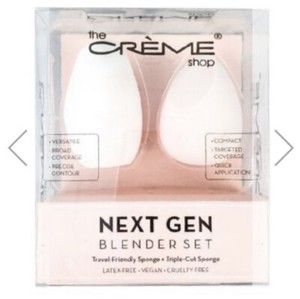 THE CRÈME SHOP 2p Pale Pink Next Gen Blender Makeup Sponge Set