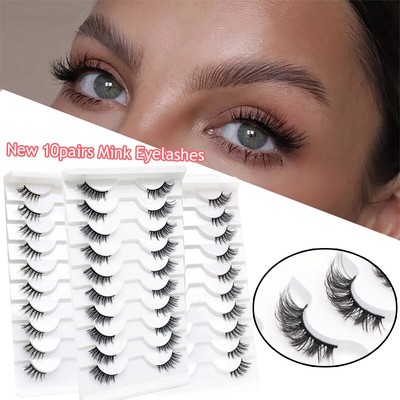 Half Eyelashes False Lashes 3D Mink Eyelashe Long False Eyelashes Cosmetics  