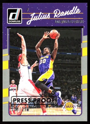 Julius Randle 2016 Panini Donruss Press Proof # /199 Lakers