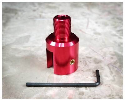 Ruger 1022 10&22 Thread Muzzle Barrel Adapter 1/2x28 Chrome Red Aluminum 