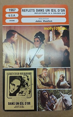 US Film Reflections In A Golden Eye Elizabeth Taylor Brando French Trade Card