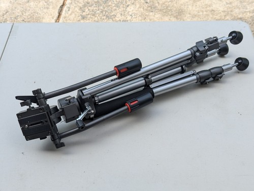 Ravelli AVT Professional 67" Video Camera Tripod Fluid Drag Head With Dolly