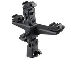DSLRKIT Dual / Triple Flash Bracket Umbrella Holder Light Stand shoe 1/4" Screw