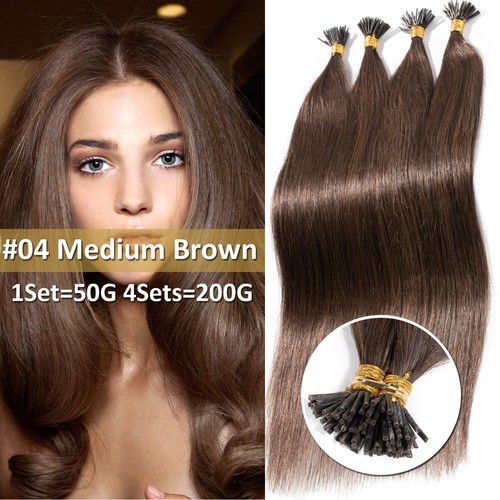 STICK I TIP Extensiones de Cabello Real Micro Anillo 100% Humano Cabello Remy GRUESO 200 PIEZAS GB - Imagen 22 de 32