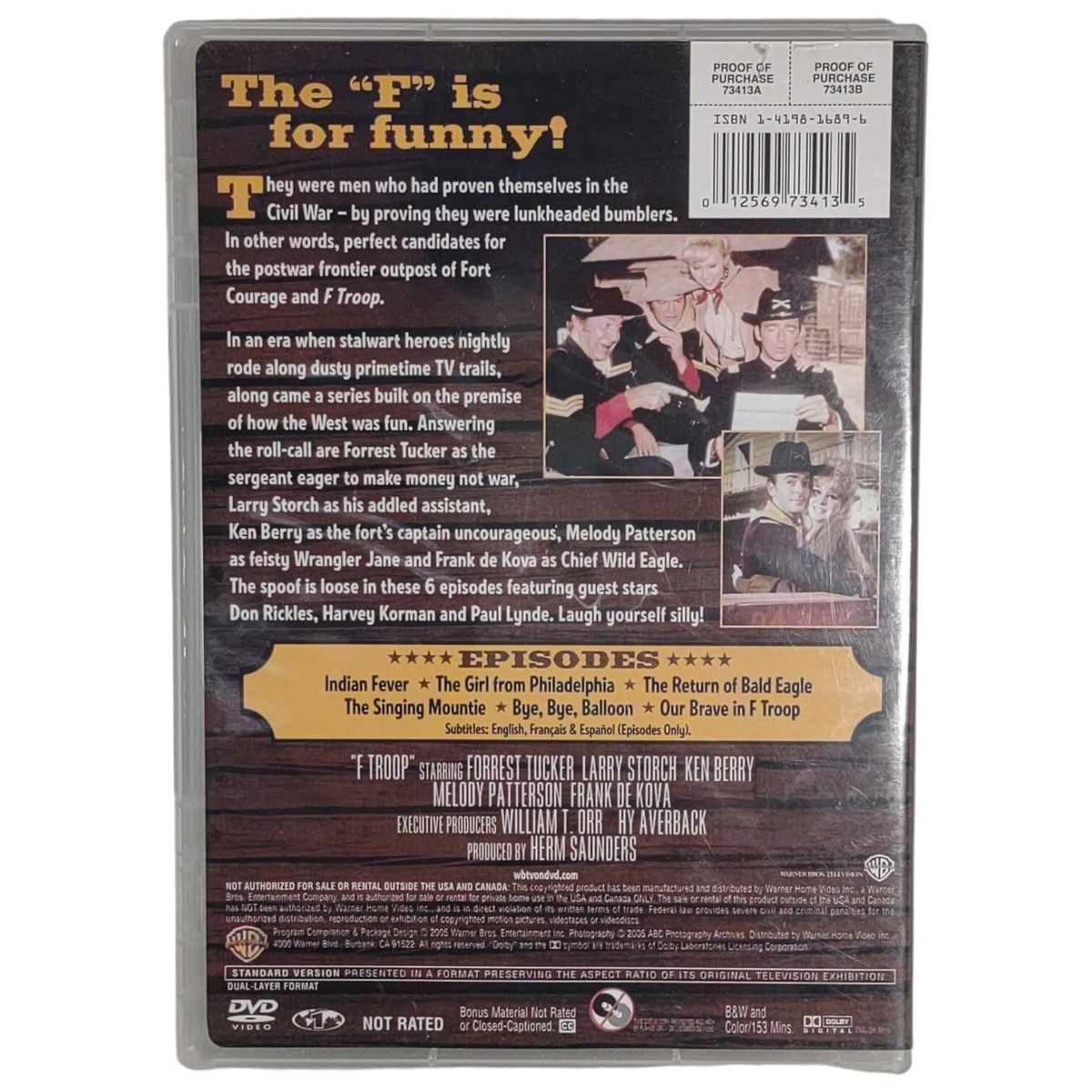 F Troop 6 Episodes 2005 DVD Forrest Tucker Larry Storch Ken Berry