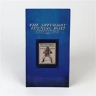 The Saturday Evening Post Baseball Catcher 1 oz 999 Silver Art Bar with 24K Gilt