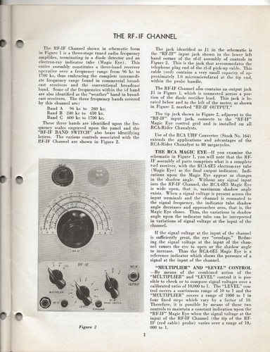 c. 1945 RCA-Rider Chanalyst Type 162C Operating Instructions Manual - Picture 4 of 5