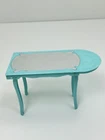 Vtg Barbie Swan Lake Enchanted Castle 2003 Replacement Part Blue Table & Mirror