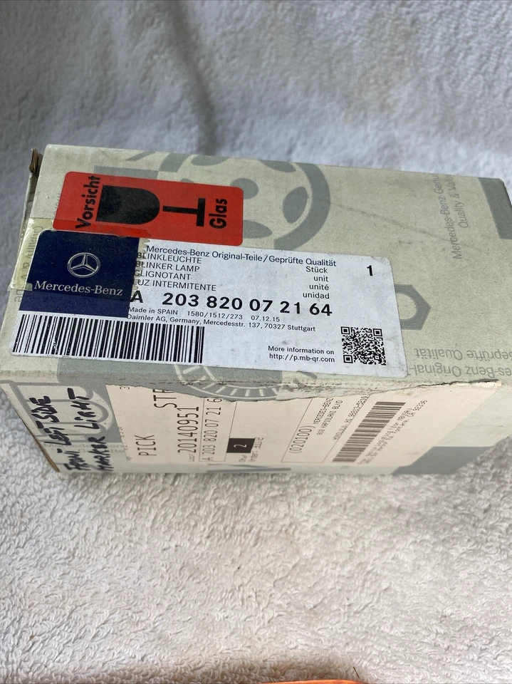 Luz intermitente delantera izquierda original Mercedes-Benz 203820072164 NUEVO Foto 4 de 4
