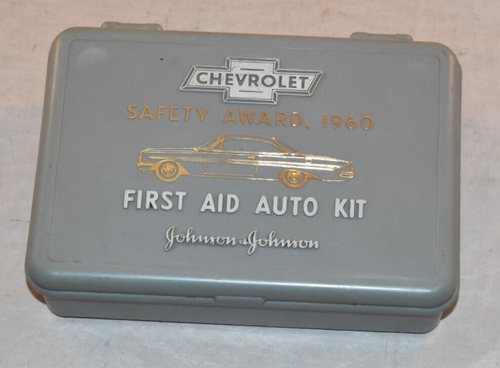 Chevrolet 1960 Impala Safety Award First Aid Auto Kit Vintage Collectible