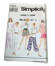 Vtg Simplicity Sewing Pattern 8362 Women's LG-XL Split Skirt Pants Top