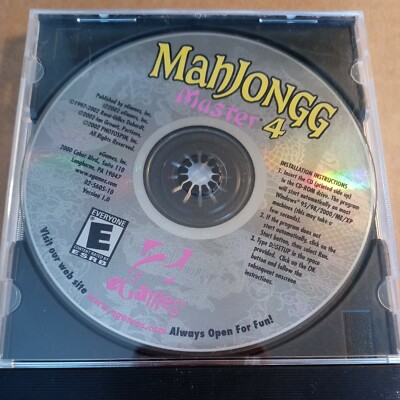 MahJongg Master 4 PC CD ancient matching tile symbols match mahjong flowers game