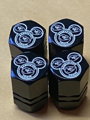  Kansas City Chiefs Tire Valve Stem cap Covers 4 Pc set, #KC13, FREE ?