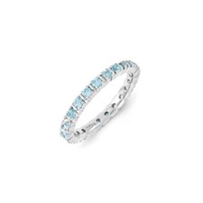 Sterling Silver Stackable Expressions Blue Topaz Ring