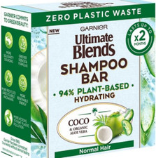 Image of Garnier Ultimate Blends Coconut Hydrating Shampoo Bar Aloe Vera Normal Hair 60g