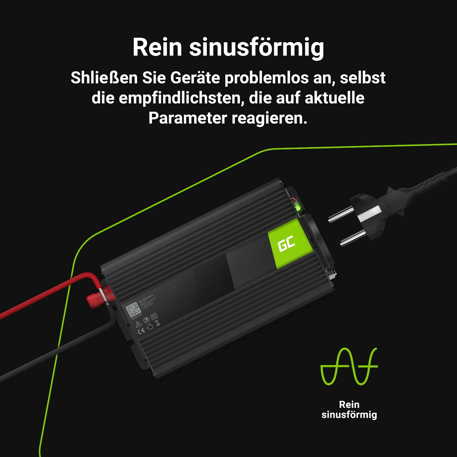 GC® Wechselrichter 1000W 2000W 24V 230V Spannungswandler Reiner  