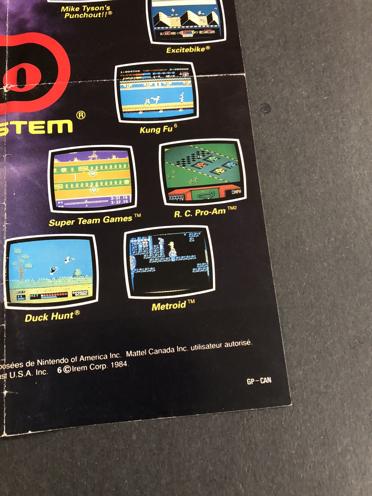 Canadian PAL Nintendo nes box Insert poster 1989 now you’re playing ...