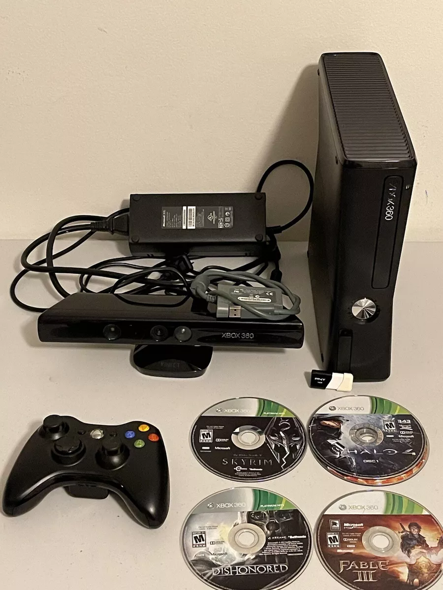 Discounted Xbox 360 Console 4GB Model E Black + Controller + Cords + US  Seller