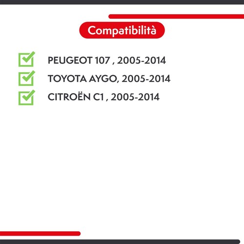 Specchietto Retrovisore Toyota Aygo, Peugeot 107, Citroen C1,Manuale Destro DX - Imagen 5 de 11