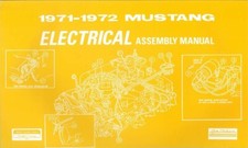 1971 1972 Ford Mustang Electrical Assembly Manual Book Instructions Illustration