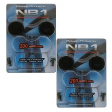 2 x  POWER ACOUSTIK NB-1 1" CAR AUDIO SURFACE/ANGLE-MOUNT MICRO DOME TWEETERS