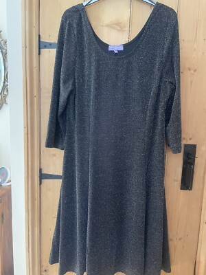 ladies dress by Autonomy, party season sparkly black size 16 Stretchy
