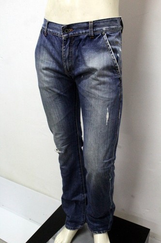 Dondup Jeans Mens Pants Size 32 / 46 Blue Regular Cotton Pants - Picture 8 of 14