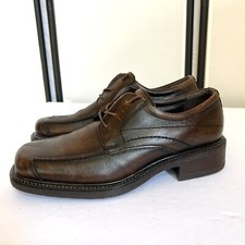 GH Bass Mens 9.5M Bronze Colored Oxford Dress Shoes Strong Heavy Good Condition