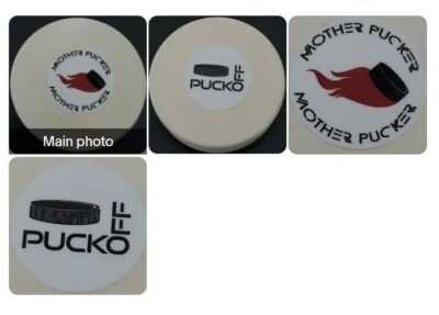 STICKER LOGOS! MOTHER PUCKER ON 🔥 OFFICIAL WHITE PUCK 