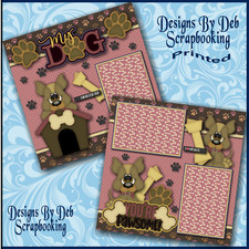 MY DOG Premade Scrapbook Pages paper printed layout DBDS