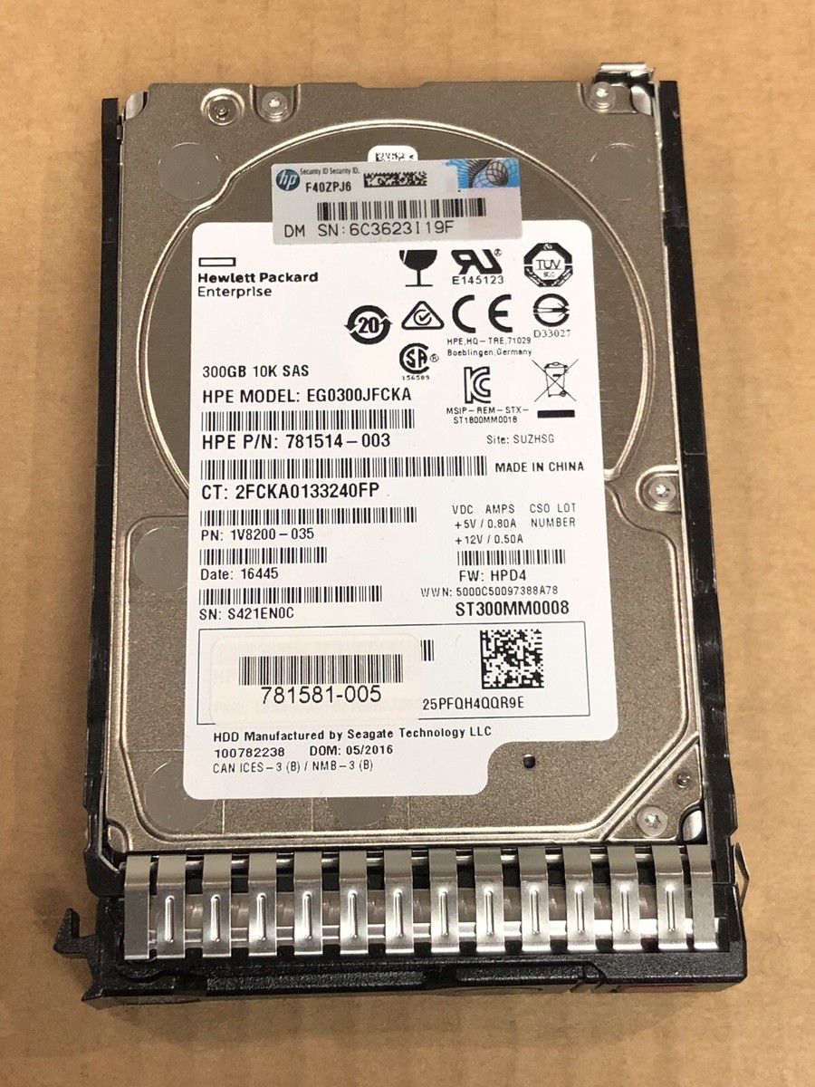 HP HPE HDD 300GB 10K SAS 2,5" 12G Hot-Plug - 781581-006 - Foto 2