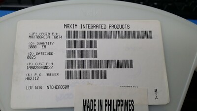 (2 PCS) MAX708RESA MAXIM Processor Supervisor 2.63V 2.63V 8-Pin SOIC