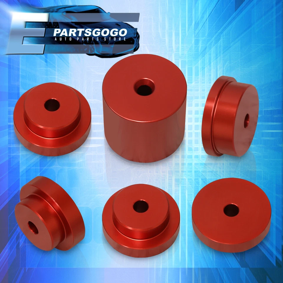 For 03-09 Nissan 350Z Z33 G35 VQ35 Rear Differential Diff Mount Bushing Kit Red - Image 3 of 3
